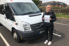 Congratulations Charlotte from Bishop Stopford School. Great 1st attempt pass on your D1 minibus test. A very good driver. Best wishes from Neville and Three Shires Driving Centre Ltd.
