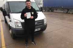 Very well done Lewis from Downham Market Academy on passing all your D1 minibus tests 1st attempt. Great driving! All the best from Neville and Three Shires Driving Centre Ltd
